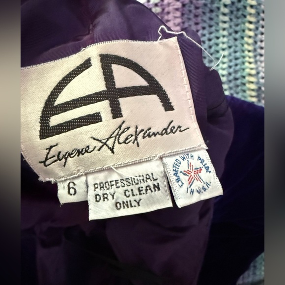 Eugene Alexander deep purple velvet strapless jeweled gown - Picture 2 of 11